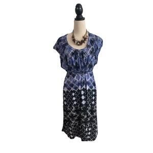 Axcess Women’s Multicolor Purple & Black Stretch Dress Hi‎ Waist Size XL